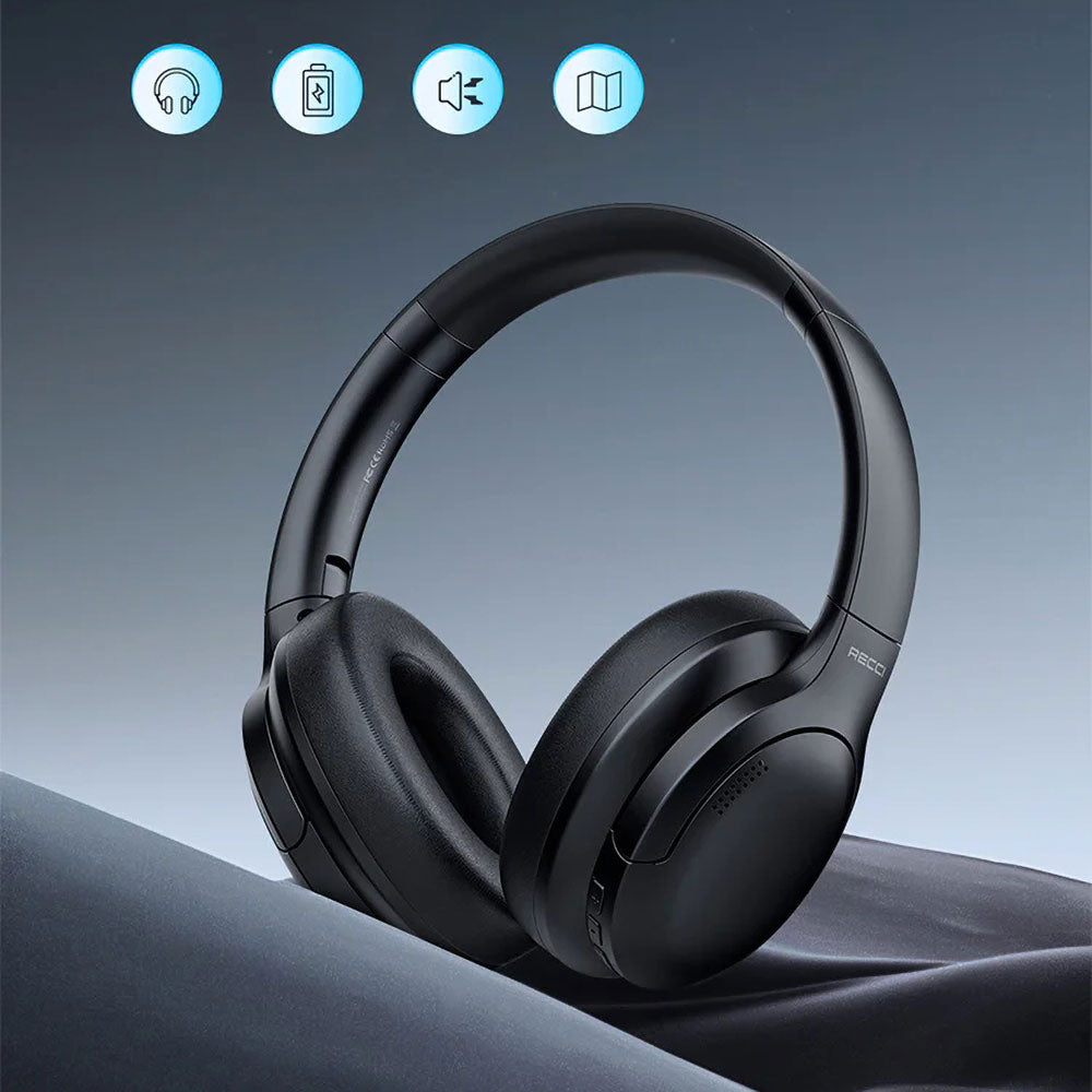 Recci REP-W59 Baron Serisi ANC Özellikli FM Destekli Ayarlanabilir Kulak Üstü Bluetooth Kulaklık - 6 Recci REP-W59 Baron Serisi ANC Özellikli FM Destekli Ayarlanabilir Kulak Üstü Bluetooth Kulaklık - 6
